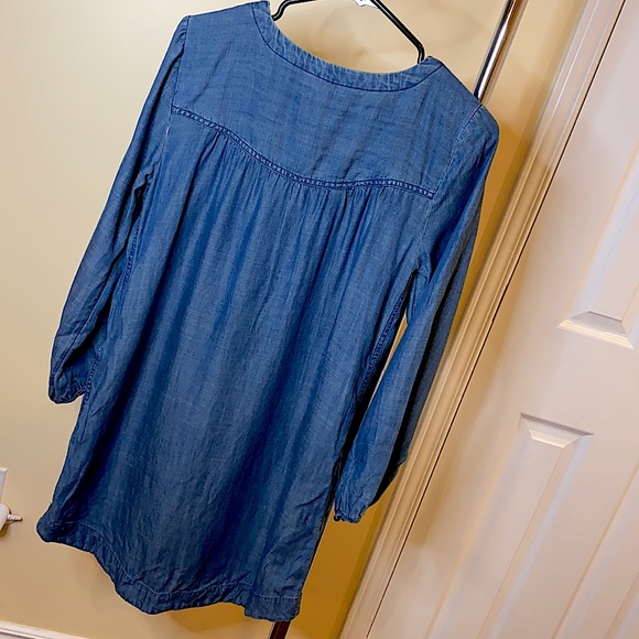LIKENEW AE denim dress w pockets + lace up - Picture 7 of 7